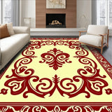 Vintage Damask Scrollwork with Baroque Flourishes and Elegant Curves(Beige)