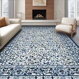 Vine Serenity Indoor Area Rug Coastal Rustic Easy Clean Accent(White)