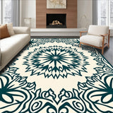 Sunburst Motif with Interlocking Petal Details and Subtle Vine Accents (Ivory) - ODIKA