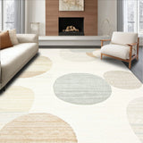 Ivory Abstract Design Contemporary Style(Beige)