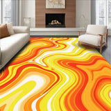 Artful Watercolor Brushstroke Featuring Flowing Ombre Waves(Orange)