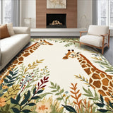 Charming Giraffe Themed Kids Area with Nature Inspired Elements(Beige)