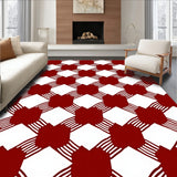 Bold Buffalo Check Motif With Crisp Contrasting Blocks(Red)