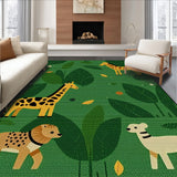 Ultra Soft Area Rug, Non Slip, Stain Resistant, Washable Area Rugs for Living Room, Bedroom, Stylish Christmas Living Room Washable Area Rug(Green)