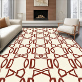 Benjy Elegant Crosshatch Decorative With Symmetrical Lattice(Brown)