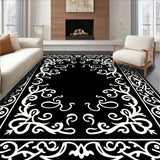 Vintage Damask Inspired Swirl With Delicate Tendrils(Black)