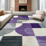 Ultra Soft Area Rug, Non Slip, Stain Resistant, Washable Area Rugs for Living Room, Bedroom, Contemporary Kids Bedroom Easy Care Accent Rug(Purple)