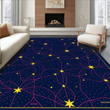 Constellation Map Starfield Design with Celestial Navigation Points (Blue)