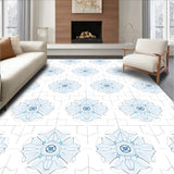 Nordic Flower Kaleidoscope with Hexagonal Snow(White)
