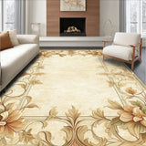 Antiquity Inspired Taupe Accent Area Elegant Beige Floor(Beige)