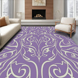 Abstract Botanical Swirls with Metallic Highlights(Purple)