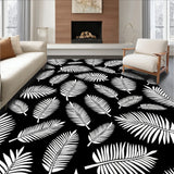 Monochrome Tropical Palm Frond Abstract Art(Black)