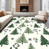 Festive Evergreen Doorway Welcome With Traditional Holiday Symbols(White)