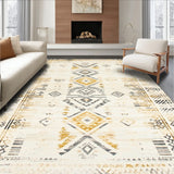 Boho Kitchen Floor Runner Non Slip Long for Hallways(Beige)