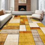 Dynamic Uneven Geometric with Asymmetrical Blocks and Jagged Edges(Beige)