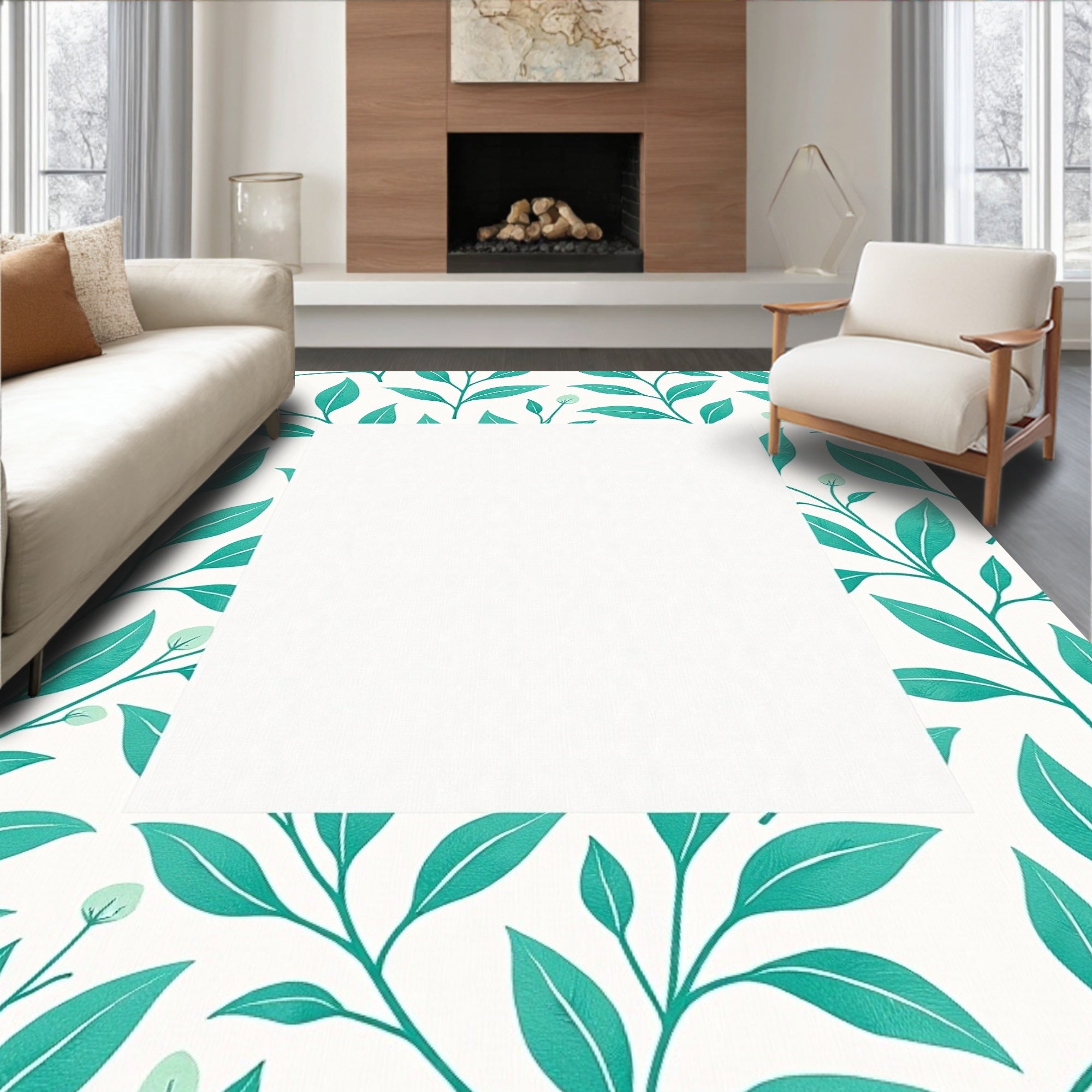 Meadow Whisper Botanical Vine Interlocking (Green) - ODIKA