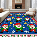 Festive Gnome Holiday Celebration Doormat(Blue)