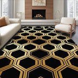 Black & Gold Hexagon(Gold)