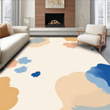 Abstract Watercolor Splash Design Throw with Artistic Brushstroke(Beige)