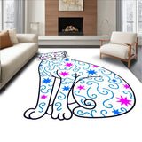 Holiday Light Swirl Featuring Animated Animal Outline and Sparkle Motifs(Blue)