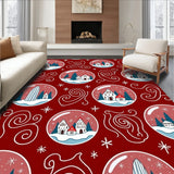 Jolly Snow Globe Scene Holiday with Magical Winter(Red)