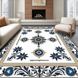 Enchanted Forest Medallion with Flowing Vine Motifs(Blue)