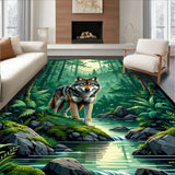 Intricate Forest Scene Print(Green)