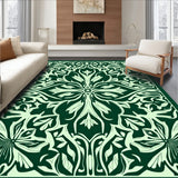 Ethereal Leaf Damask Trellis Nouveau Arrangement (Green)