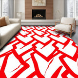 Chevron Zigzag Stripe Design Floor(Red)