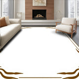 Sunburst Medallion Array with Wavy Border Detailing(Brown)