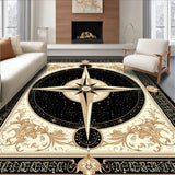 Vintage Prairie Compass Featuring Elegant Beige and Onyx Design(Black)