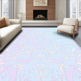 Celestial Starburst Motif with Swirling Clouds and Dreamy Accents (Blue)