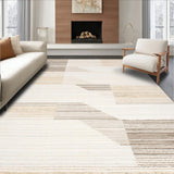 Abstract Beige Modern Geometric Design Floor(Beige)