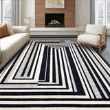 Industrial Stripe with Minimalist Sequence and Modern Linear Motif(Black)