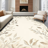 Entrance Non Slip Leaf Branch Indoor Area(Beige)