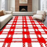 Jolly Gingham Yuletide Seasonal Greeting Doorstep Accessory(Red)