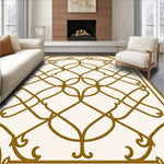 Graceful Trellis with Interlocking Floral and Scroll (Gold) - ODIKA