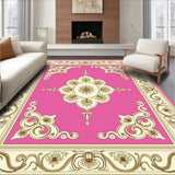 Scrollwork Arabesque with Floral Rosette Motifs(Pink)