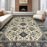 Beige Black Jute Geometric Floral Design(Beige)