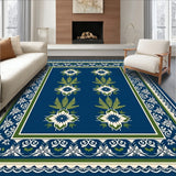 Interlocking Nordic and Evergreen Pinecone Motif(Blue)