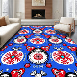 Enchanted Snowman Gathering with Interlocking Frosted Flake Symbols(Blue)