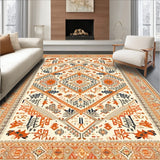 Desert Bloom Geometric Patterned Area for Floor Decor(Beige)
