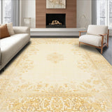 Heritage Collection Area With Antiqued Ornamental Design(Beige)