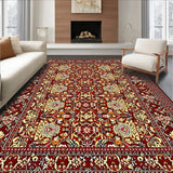 Beige Denim Floral Bohemian(Red)