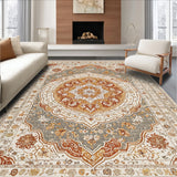 Ultra Soft Area Rug, Non Slip, Stain Resistant, Washable Area Rugs for Living Room, Bedroom, Vintage Non-Slip Living Room Rug(Beige)