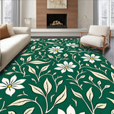 Art Nouveau Floral Vine Design Featuring Curved Petal(Green)
