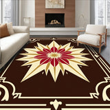 Art Sunburst Medallion Starburst Floor (Brown)