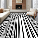 Abstract Interlocking Stripes with Minimalist Modern Flair(Black)