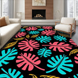 Palm Canopy with Interlocking Tropical Leaf Motifs(Pink)