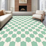 Retro Checkered Lattice Aesthetic Neutral Modern Decorative Accent(Green)